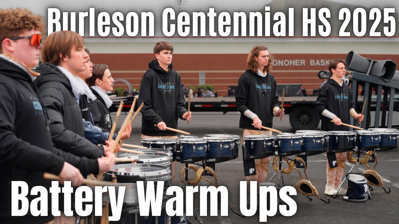 Burleson Centennial HS Drumline 2025 Warm Ups