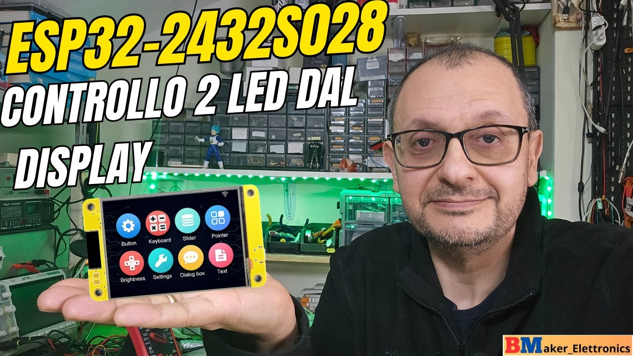 ESP32-2432S028_Controllo 2 LED dal display