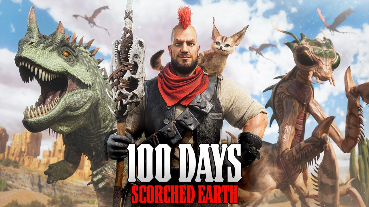 I Spent 100 Days In Ark Survival Ascended - Scorched Earth