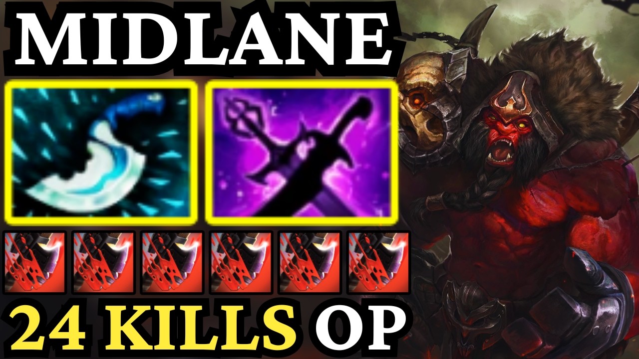 🔥 Axe Mid Broken in This Patch?! Insane 24 Kills 🔥 Dota 2 Mid