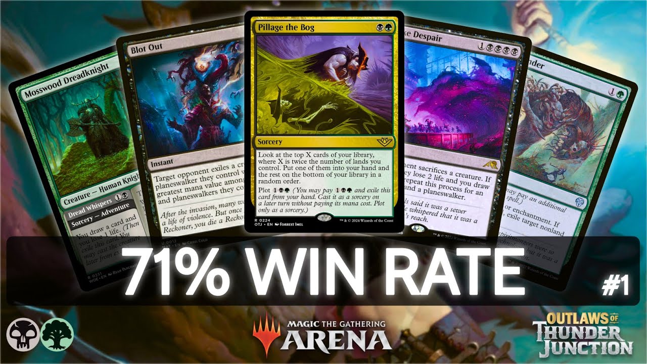 ⚫🟢 Golgari Control, 71% Win Rate, part 1 | MTG Arena | Explorer | BO3 | Outlaws of Thunder Junction