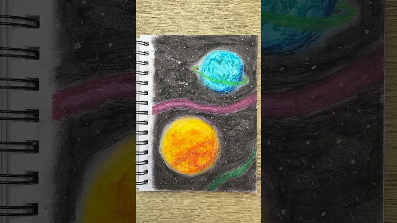 Planet galaxy painting 
