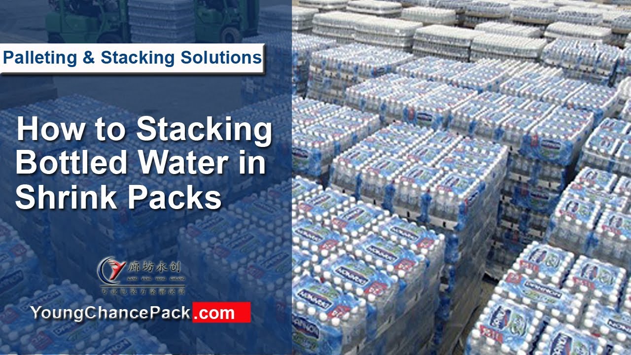 Palletizer Stacker | How to Stacking Bottled Water in Shrink Packs