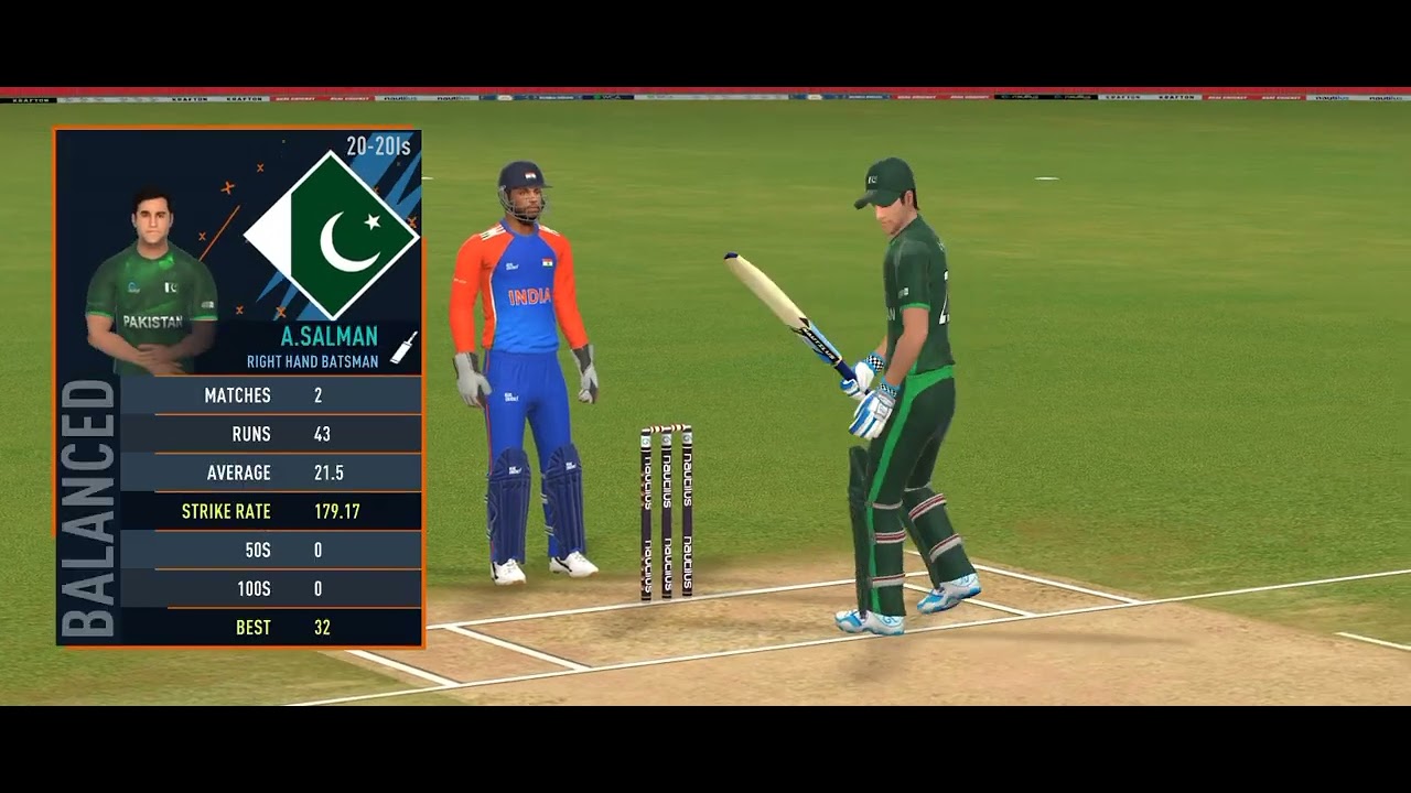 Pakistan vs India real cricket 2024 gameplay🚫☠️🥹❤️‍🩹🤕🌹🔴📈 #pakvsind #rc24 #gamingvideos #cricket