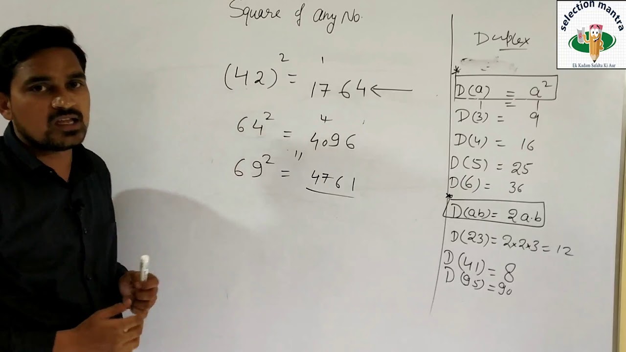 Square calculation using duplex method