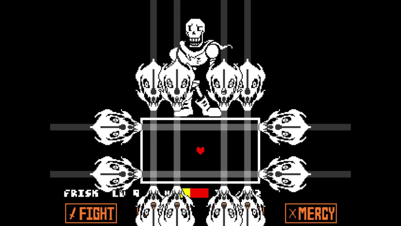 Unitale Hardmode Genocide Papyrus戦(undertale fangame) GenocideEnd
