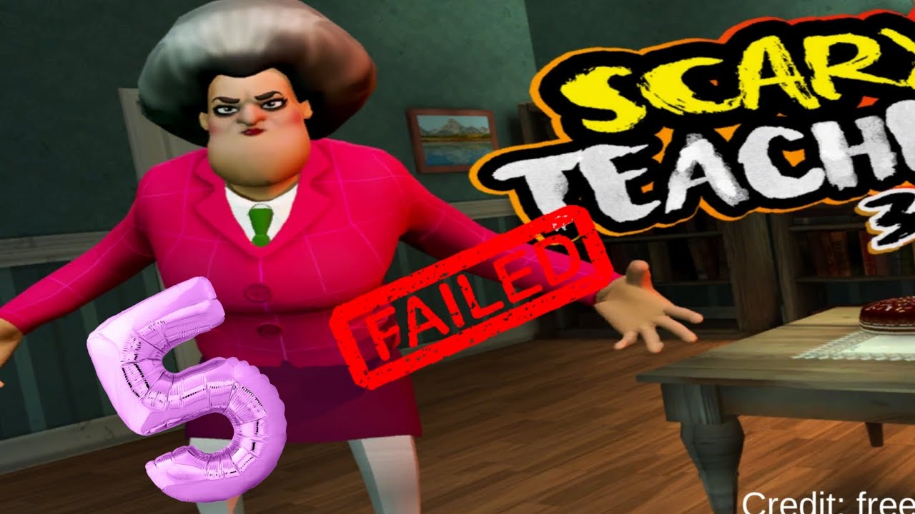SCARY TEACHER MISSION FAILED #5.  