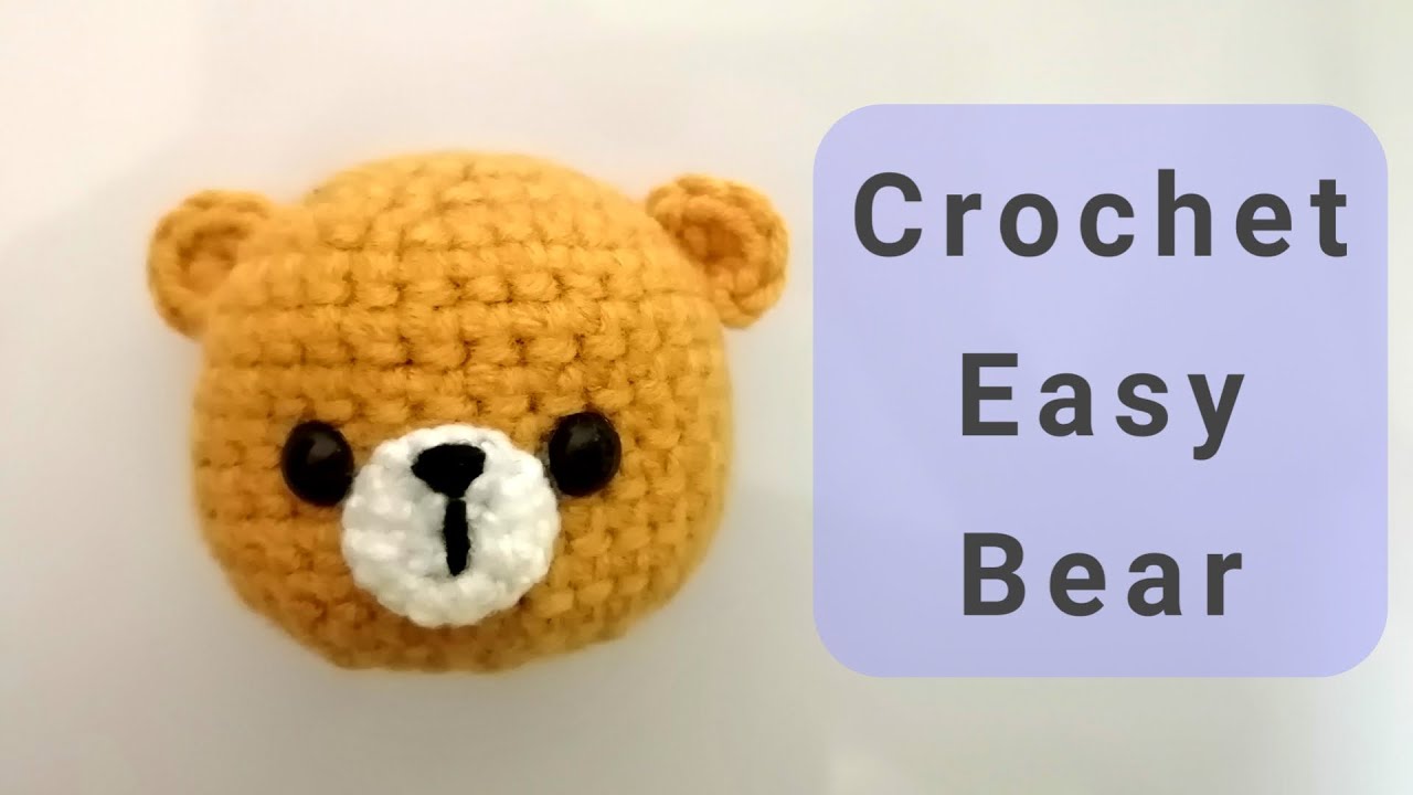 Crochet cute bear ( keychain project ) free Amigurumi pattern