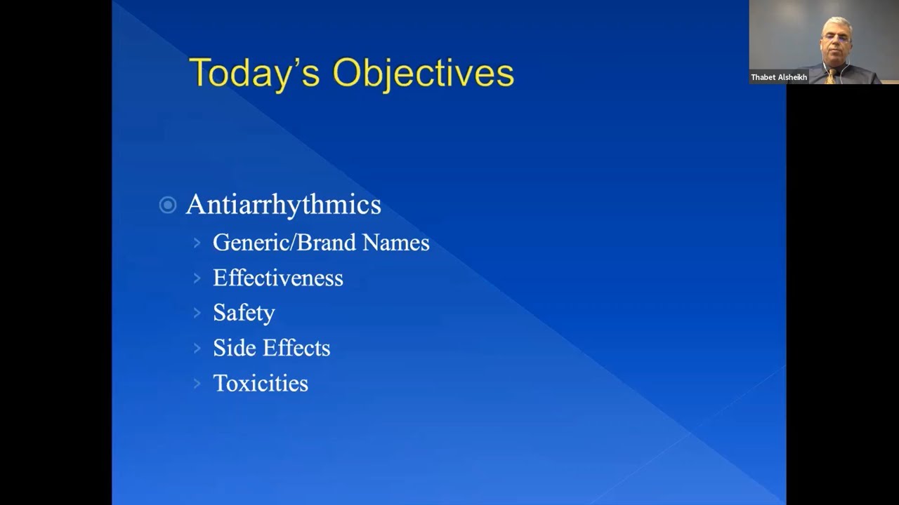Antiarrhythmics, Dr. Alsheikh, Community AFib Webinar