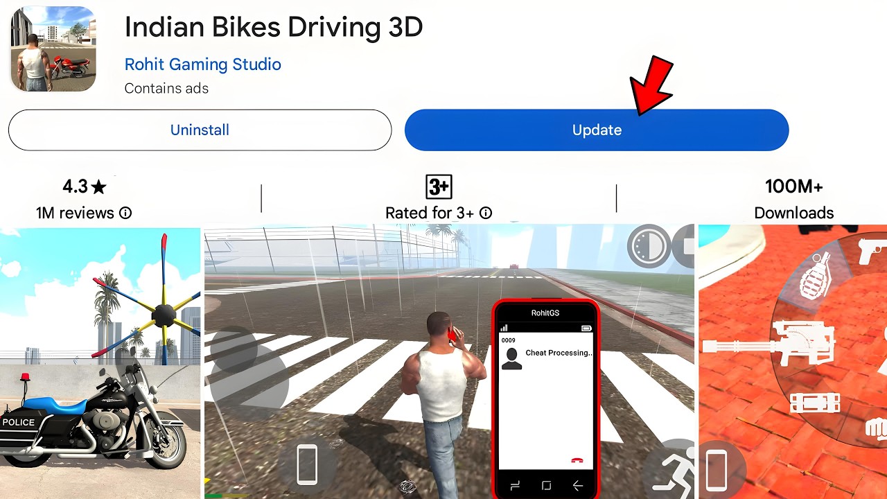Milk Auto Cheat Code 🤑New Update Secret Cheat Codes 2024 in Indian Bike Driving 3D AFTER NEW UPDATE