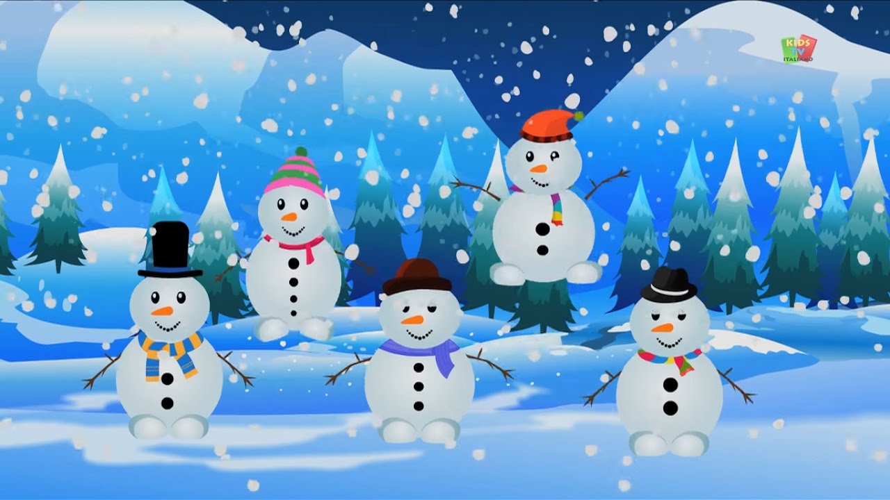 Cinque piccoli pupazzi di neve | filastrocche collezione | Baby Rhymes | Five Little Snowmen