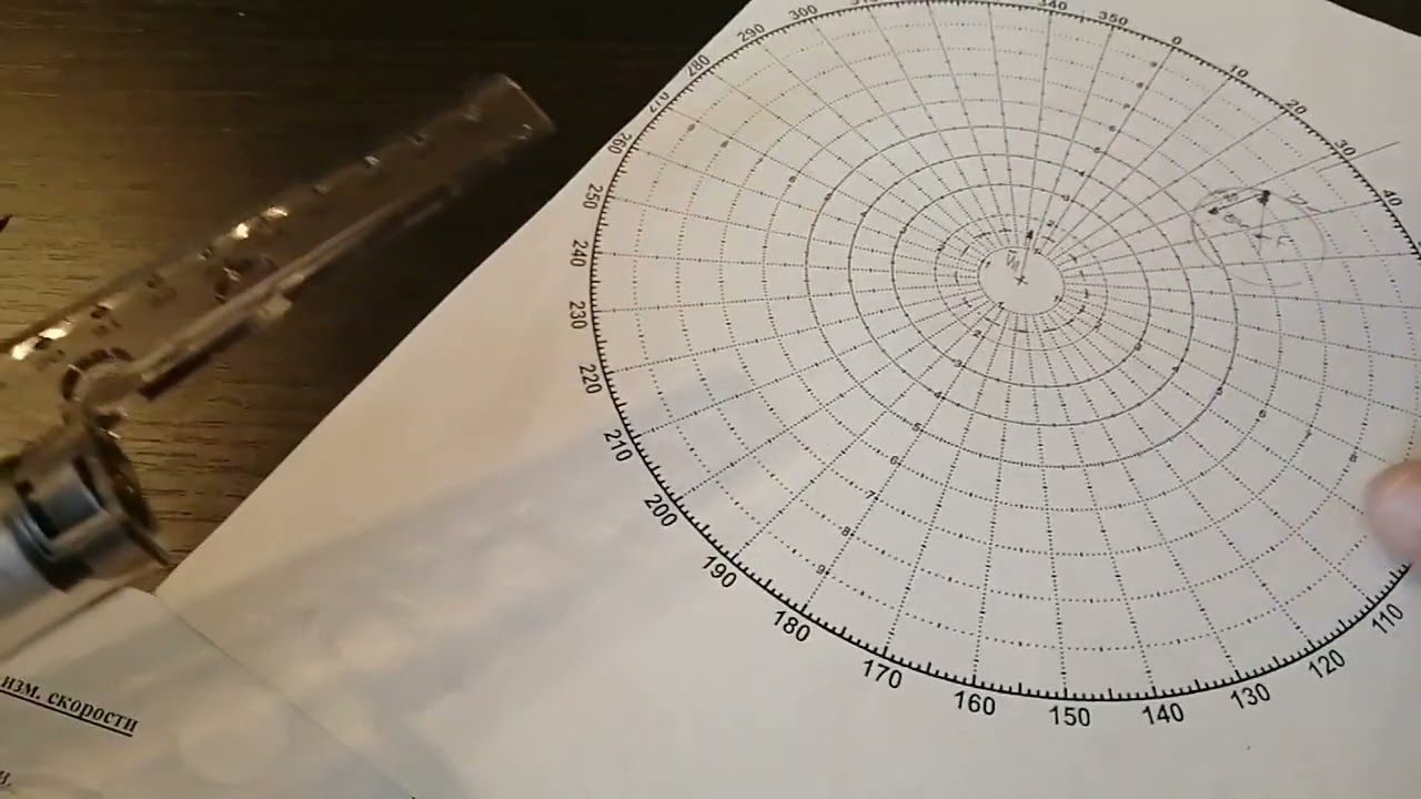 РЛС л.р. 3.1, ARPA, Relative motion, Расхождение одним судном изменением курса, маневренном планшете