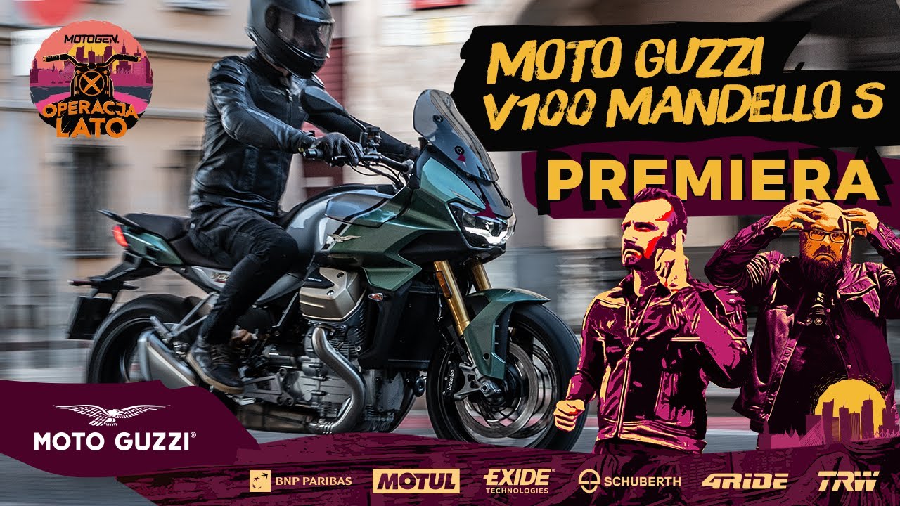 Moto Guzzi V100 Mandello S 2023 💚🤍❤️🏍☕ - PREMIERA! Sportowo-turystyczno-uniwersalny? #OperacjaLato