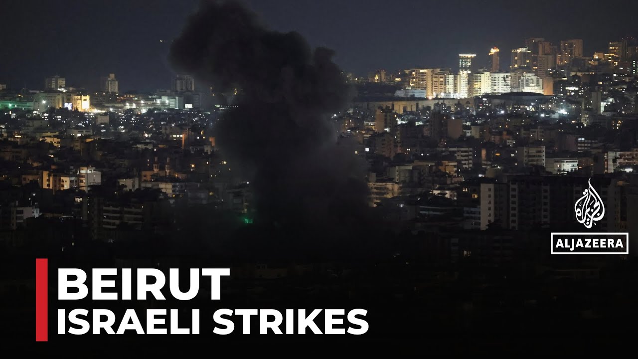 Israeli military carries out air strikes in the southern suburb of the Lebanese capital, Beirut