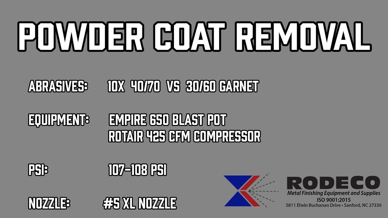 10X vs Garnet - Dry Blasting  (Powder Coat Removal) Empire Blast Pot