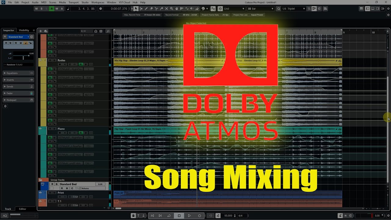 How To Mixing Song on Dolby Atmos |  Cubase Pro 12 |