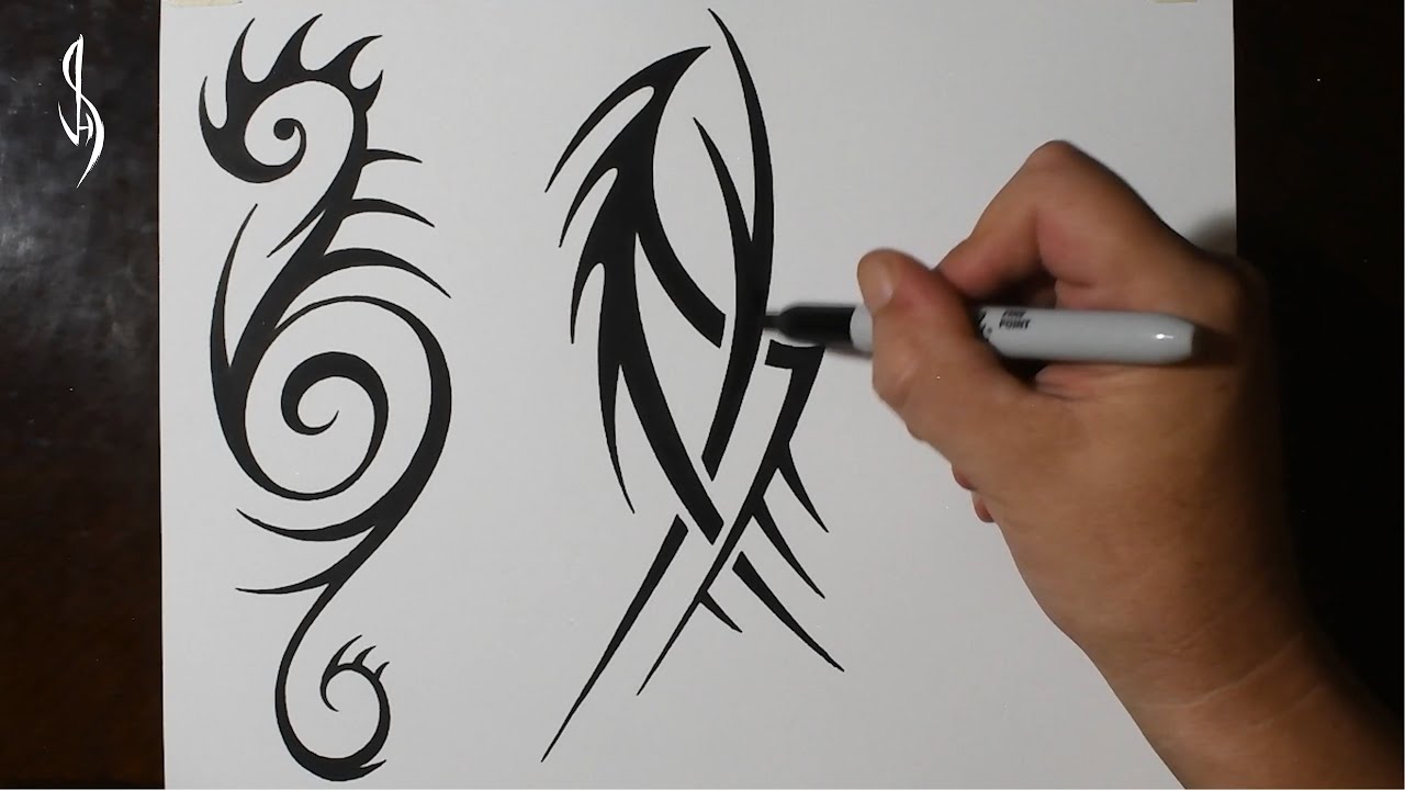 How I Draw Cool Spiky Tattoo Designs