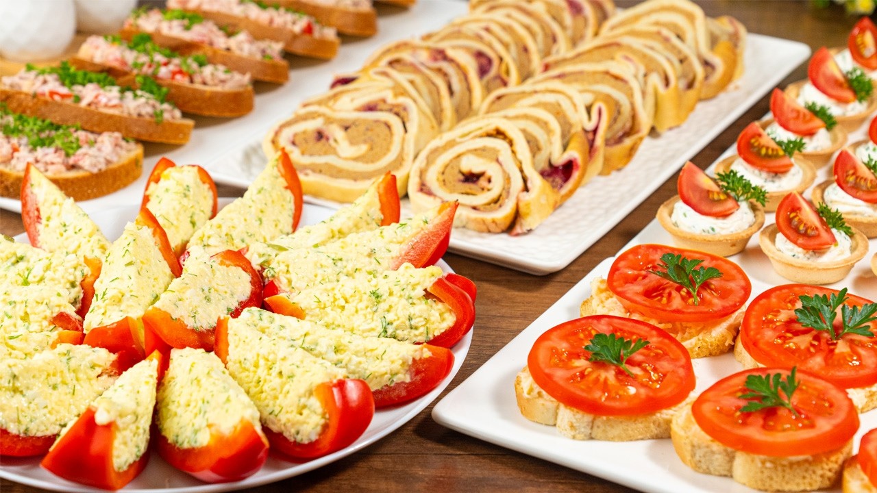 ТОП-5 закусок на день рождения! Вкусные, легкие закуски!