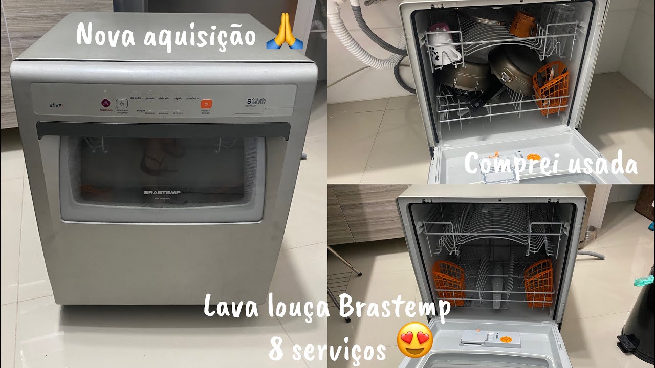 COMPREI UMA LAVA LOUÇAS BRASTEMP 8 SERVIÇOS USADA| INSTALAÇÃO + USANDO PELA PRIMEIRA VEZ…PERRENGUE