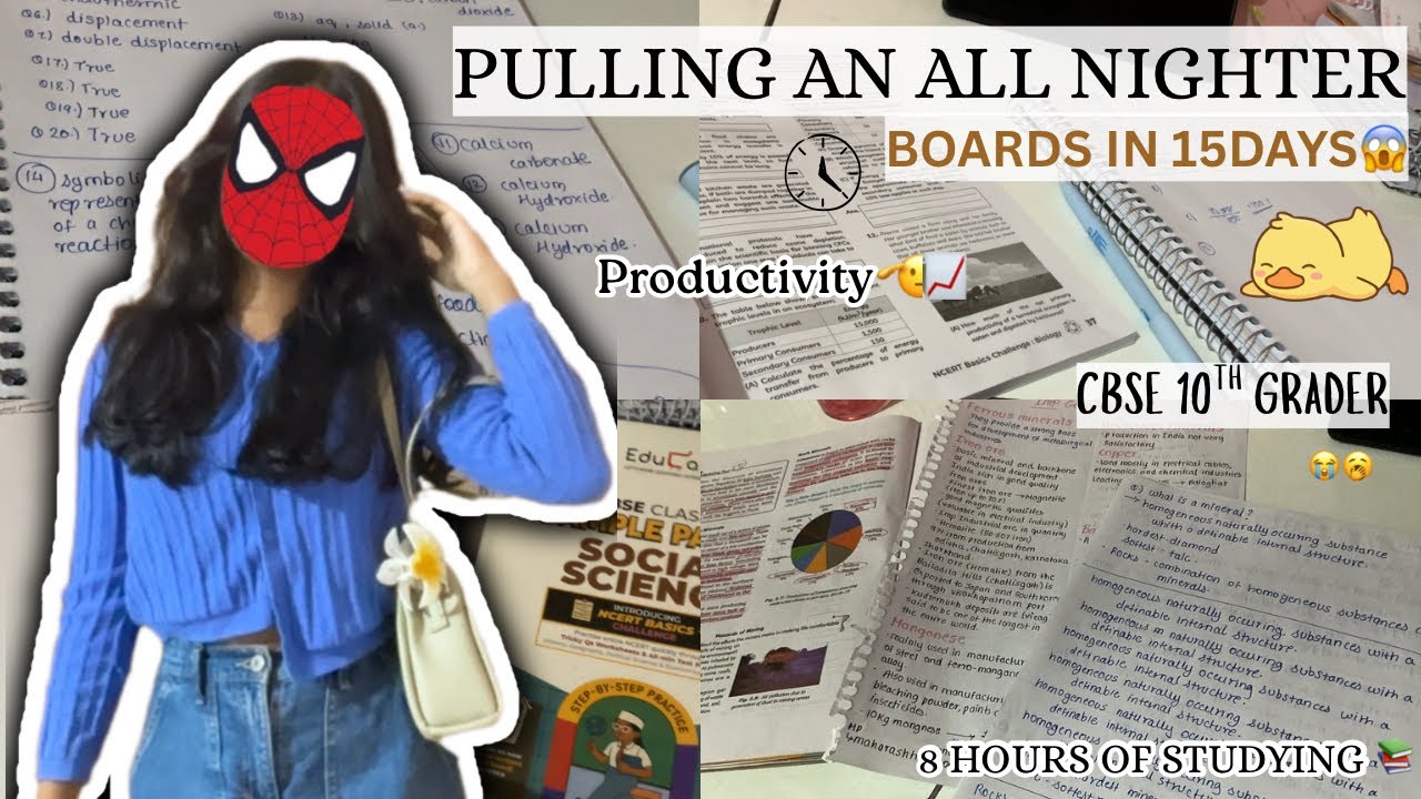 BOARDS IN JUST 15DAYS😱😭|PULLING AN ALL NIGHTER🥱|CBSE10TH GRADER🙌