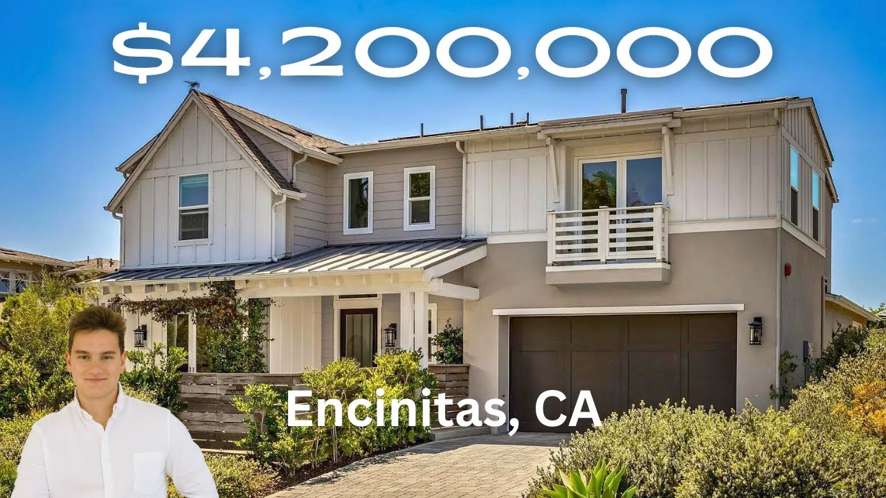 Touring $4.2M NEWLY Constructed Home in Encinitas 92024 | Full Property Tour