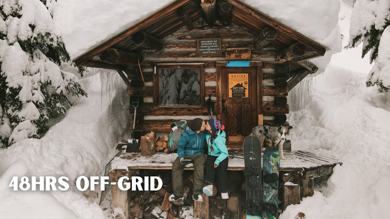 COZY CABIN IN THE WOODS (off-grid winter hiking)