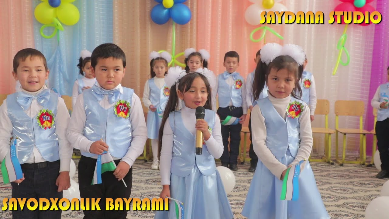 BERUNIY TUMANI 65 MAKTABNING 1 G SING O'QUVCHILARINING SAVODXONLIK BAYRAMI SAYDANA STUDIO 971460051
