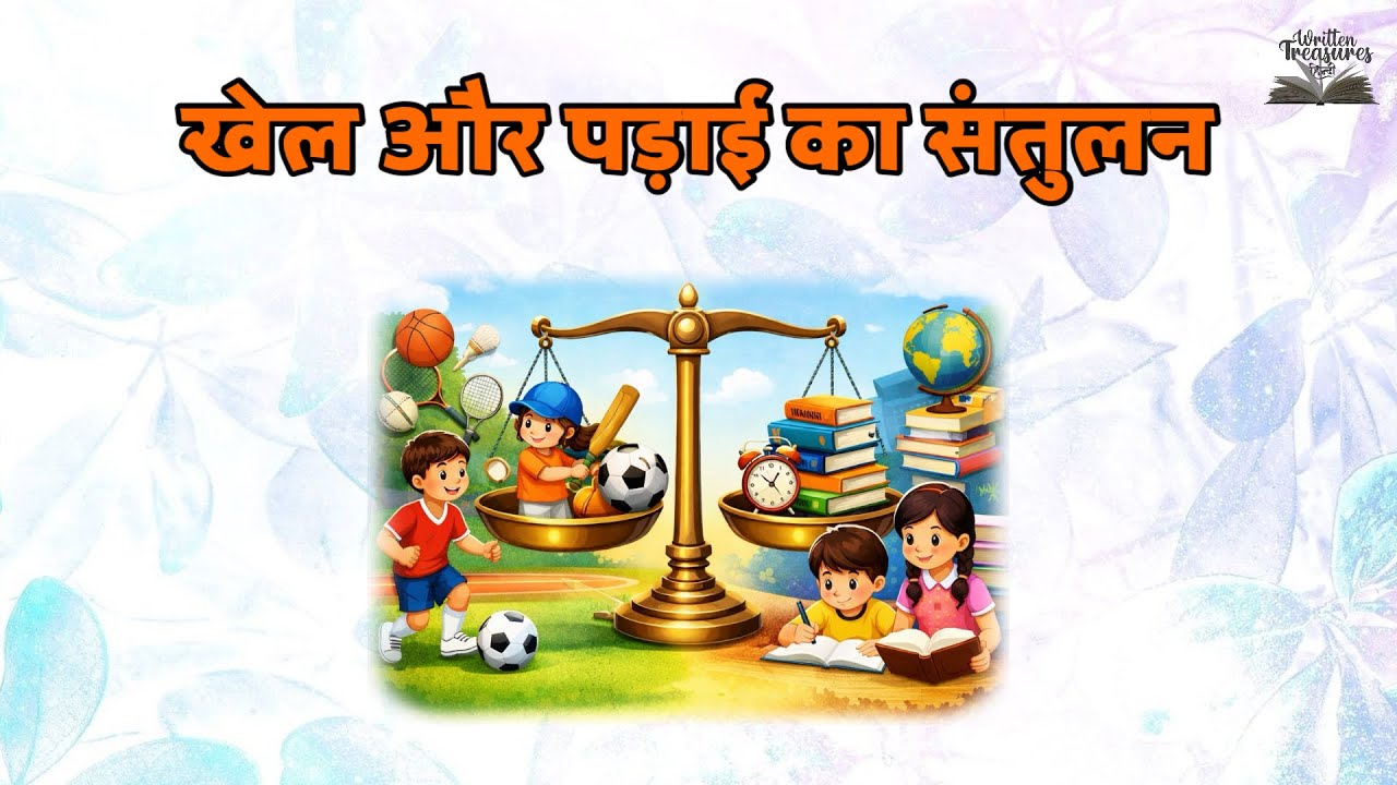 खेल और पढ़ाई का संतुलन | Speech in Hindi | Essay in Hindi | #writtentreasures #hindi #speech h
