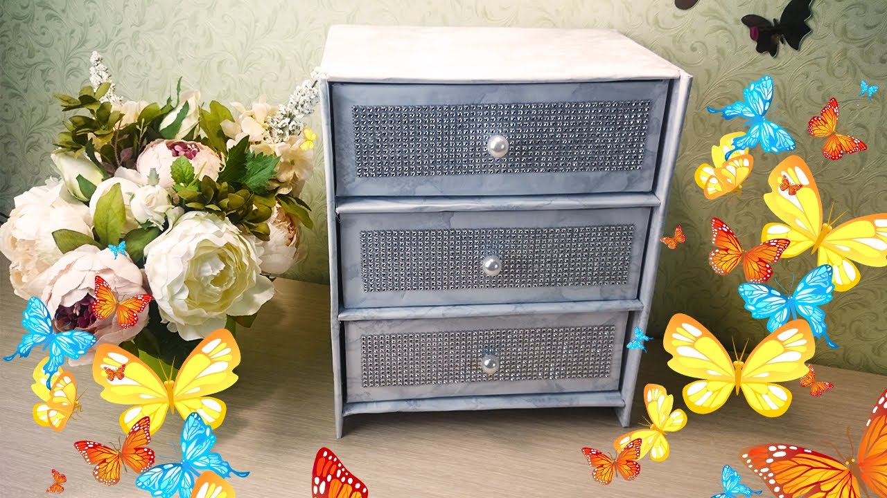 DIY. Комод из картона своими руками . Как сделать комод из картона!