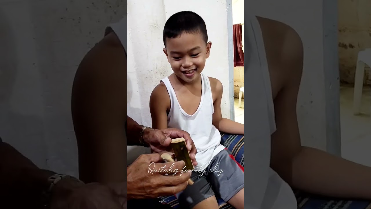 Bamboo castanets for folk dance - gawa ni tatay para sa sayaw nila shaun❤️