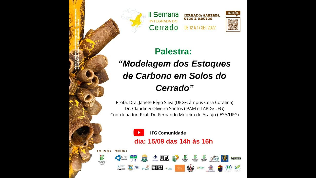 Palestra: “Modelagem dos Estoque de Carbono em Solos”