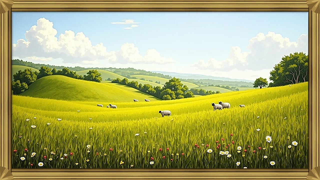 Rolling Hills & Meadows | Frame TV Art Screensaver (2 Hours) 2K