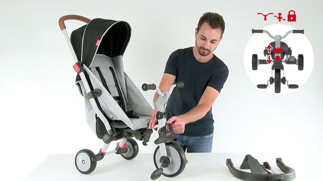 Video Konfiguration&Features Dreirad-Buggy: Smoby faltbares Dreirad Robin
