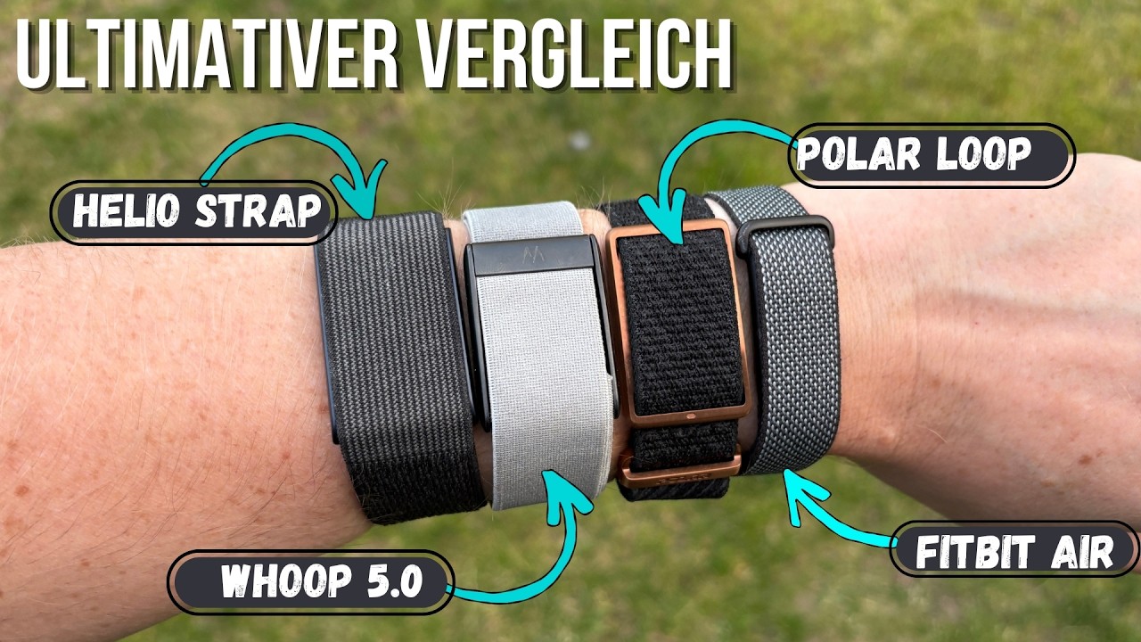 Google Fitbit Air, Whoop 5.0, Amazfit Helio Strap & Polar Loop im Vergleich &ndash; Welches ist das Beste?