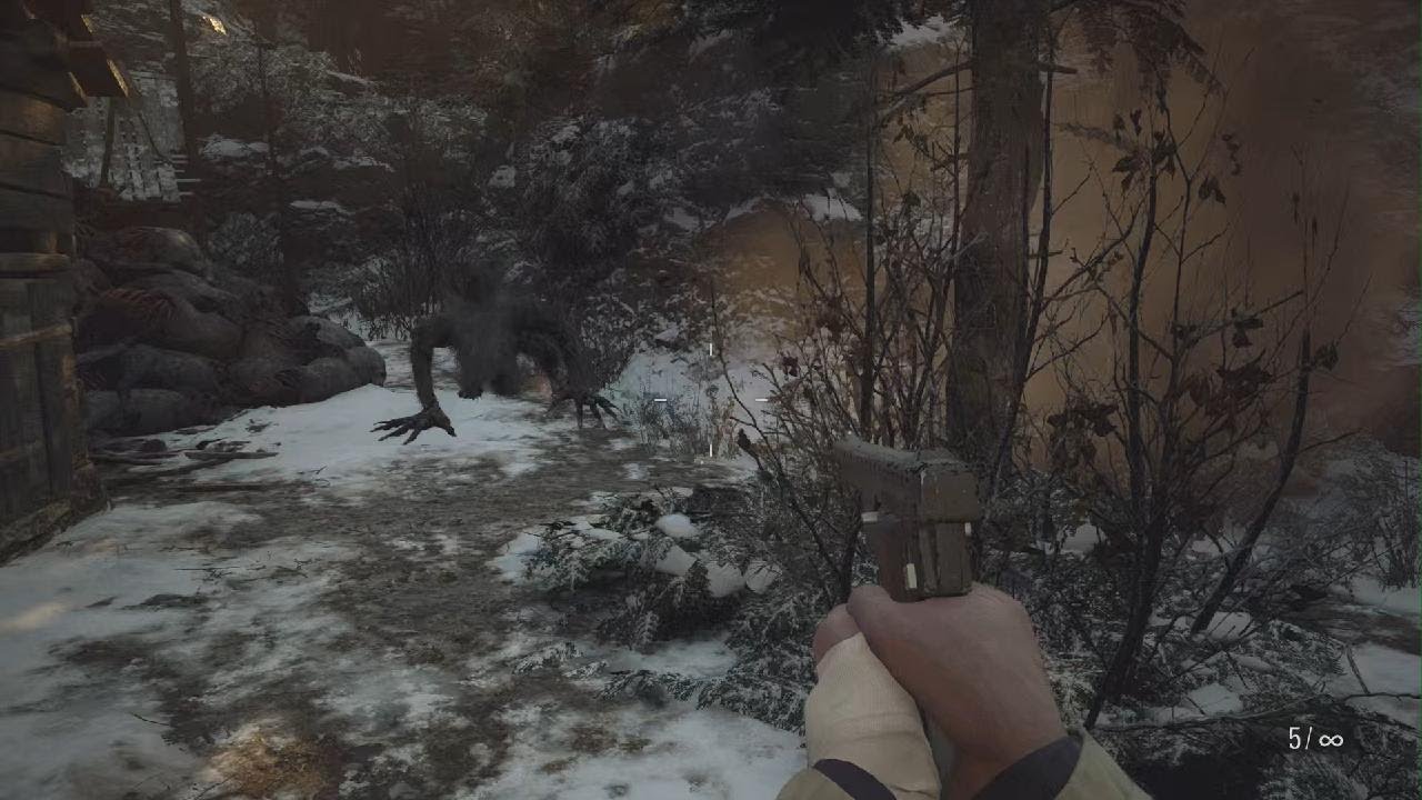 Resident Evil Village Rocket pistol vs. Lycan