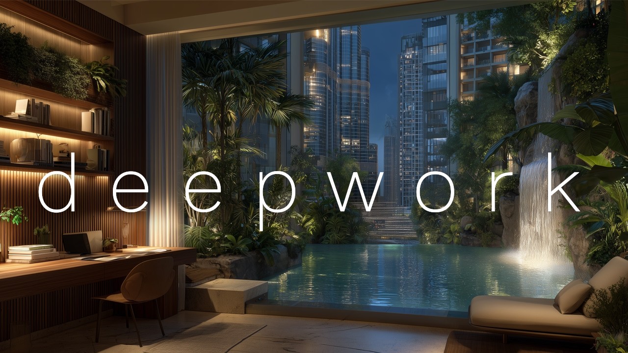 Work Music for Focus (3 Hours) | Ambient Music | Night City Oasis