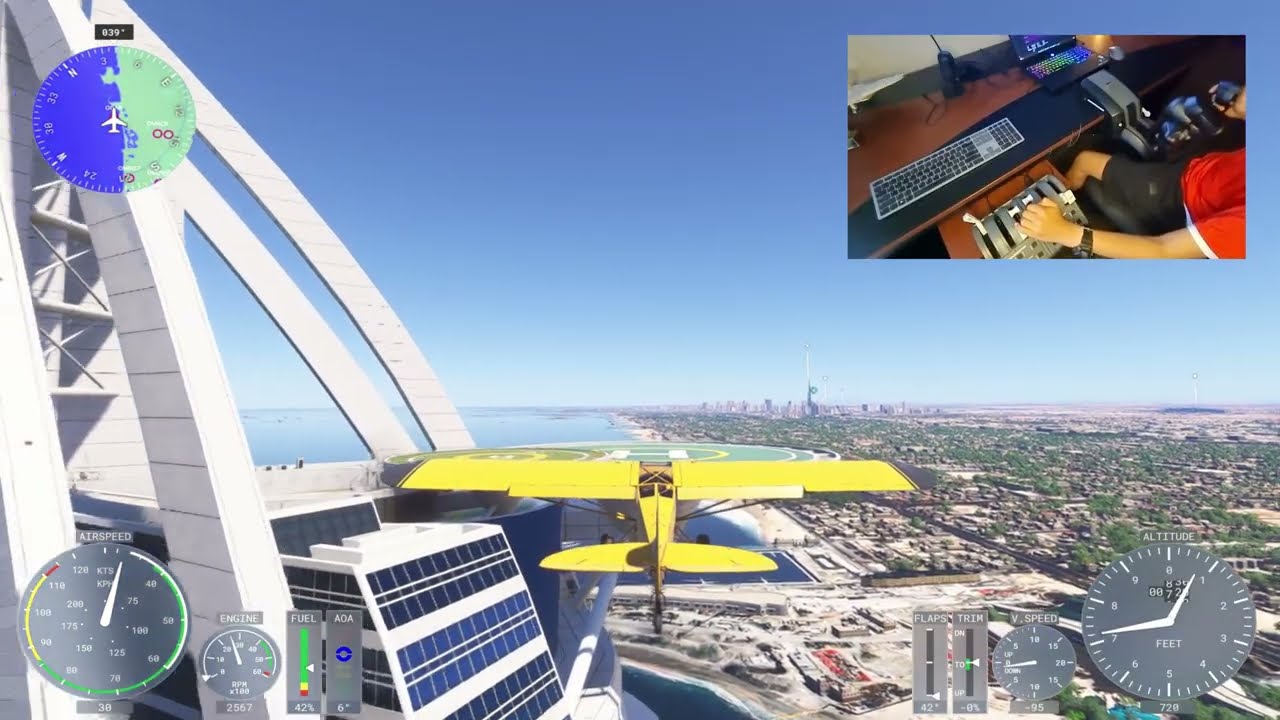 Dubai Heli Pad Landing Challenge! #msfs2024 #dubai #airplane #flightsimulator