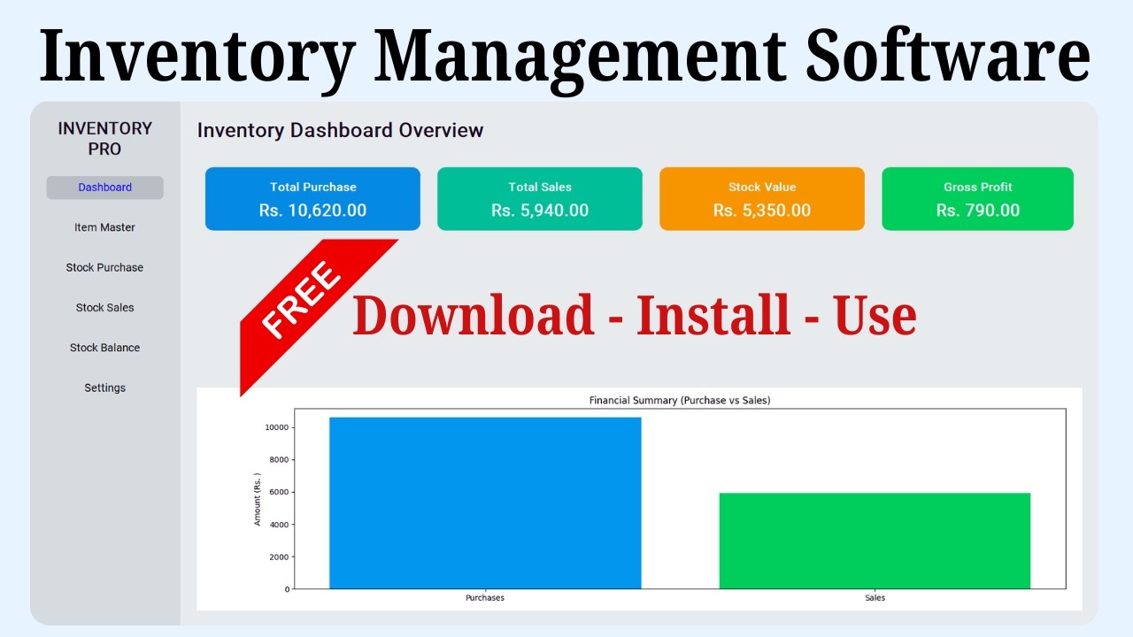 Free Inventory Management Software (Download - Install - Use)