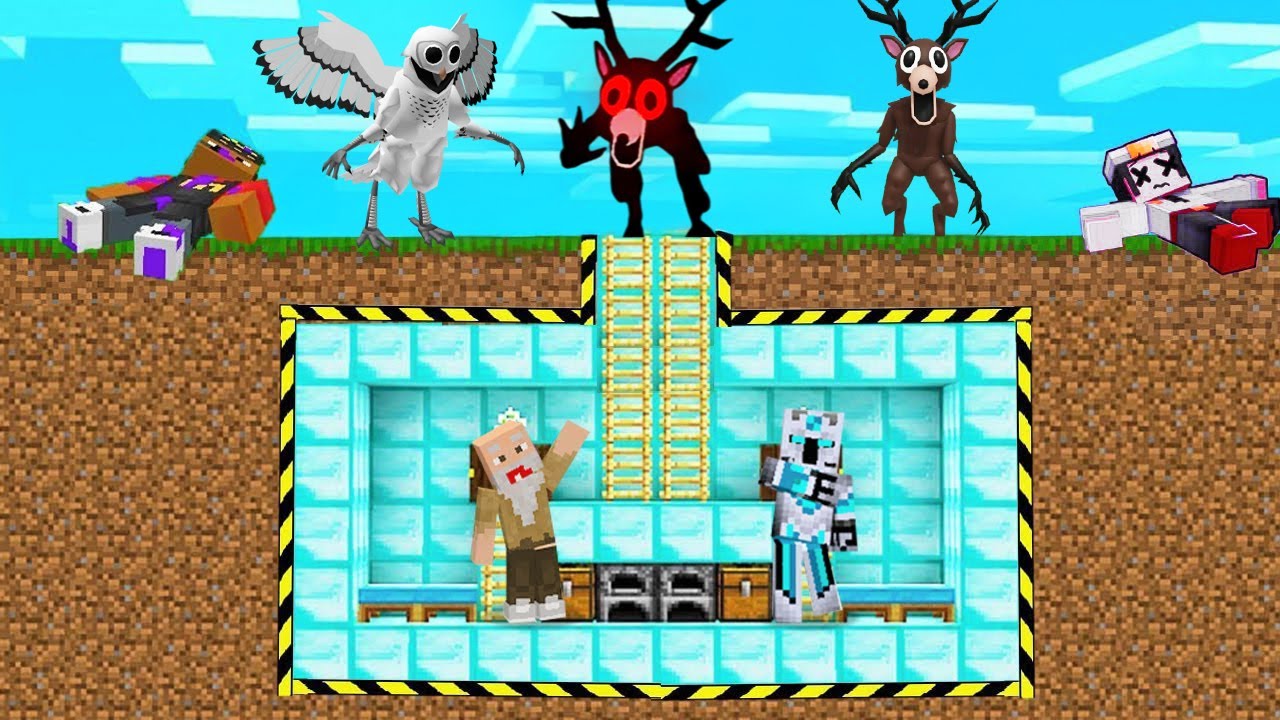 BIKIN RUMAH BUNKER RAHASIA ANTI RUSA 99 NIGHT MENGERIKAN, PALING AMAN SEPANJANG SEJARAH MINECRAFT!!