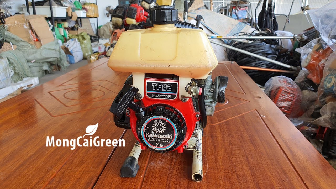 (siêu rẻ) Kawasaki TF22 - Máy bơm nước mini Nhật bãi - nguyên bản, đẹp, tiết kiệm xăng 0984804084
