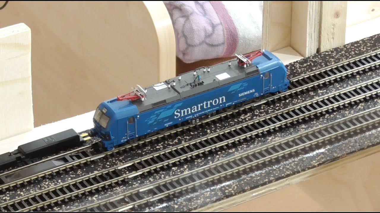 Modelleisenbahn Spur TT/1:120 - Segmentübergänge mit Felxgleis, erste Testfahrt, Teil 6