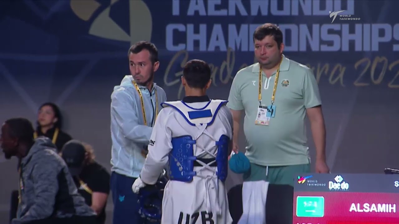 512 M-54kg R-32 KHUDAYBERDIEV J. UZB 🔵 vs 🔴 ALSAMIH F. S. n KSA I Guadalajara 2022 WT Championships