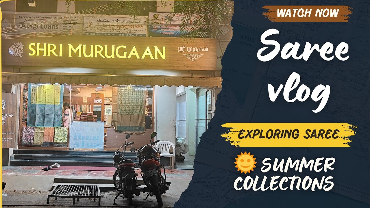 Best Cotton Sarees in Coimbatore🥻| Summer collections 🌞| Saree!🥻| Saree Vlog | Shri Murugan Sarees 🦚
