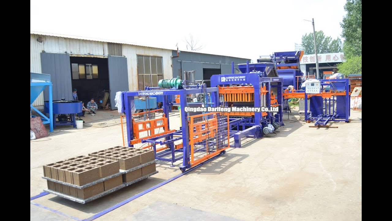 QT10-15 concrete cement hollow block making machine