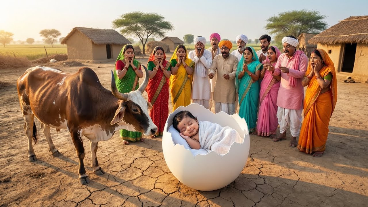 जब गाय ने दिया बच्चे को जन्म..... अंडे से निकला बच्चा गांव वाले देखते रह गए....