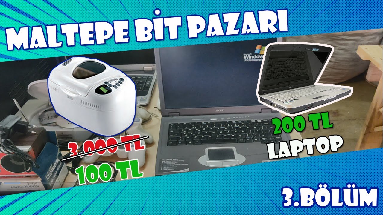 MALTEPE BİT PAZARI 200 TL'YE LAPTOP VE SES SİSTEMİ !