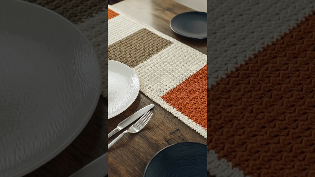 New crochet pattern and tutorial 👉 the Farmhouse Table Runner!
