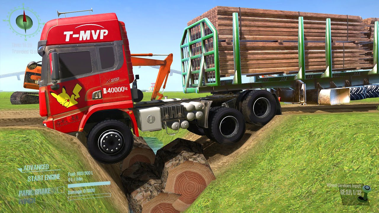 Driving on Mountain Roads,muddy and flowing water | Spintires Mudrunner Truck Mod Game Daily30