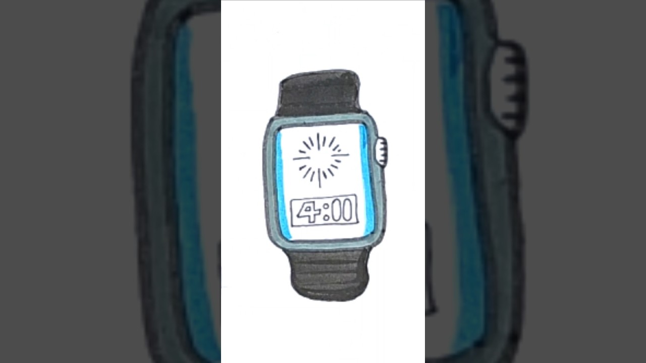 SMARTWATCH Drawing in SECONDS ⌚️⏱️ HOW to draw a wrist watch 