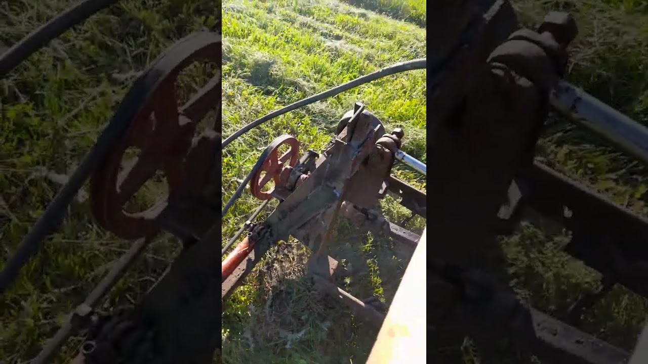 Т 25. Самодельная роторная косилка из двух мотоблочных.